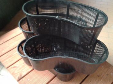 Preview: 40 Pflanzkörbe 5 verschiedene Größe von 23 - 35 cm Preview: Pflanzkörbe Pflanzkorb Teich